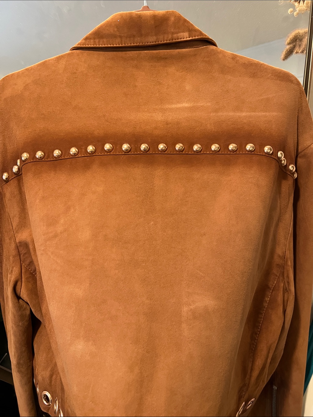 Walter Baker Rust Brown Suede Grommet Pocket Jacket — image 6 of 8